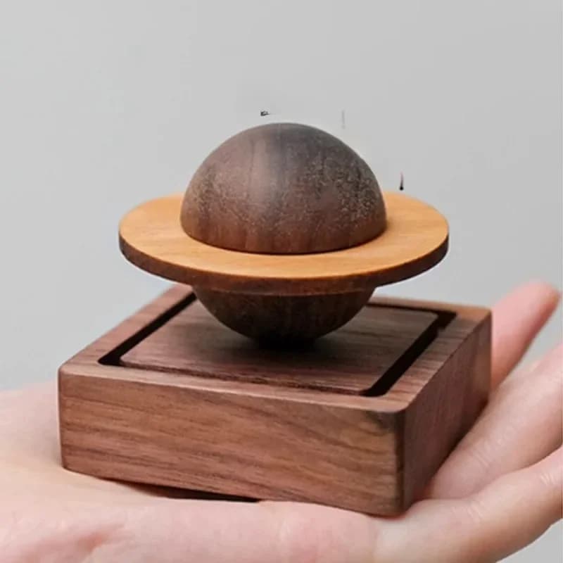 Black Walnut Little Planet Creative Diffuser Home Indoor Car Ornament Diffusing Incense Wood Handmade Wooden Essential Oil