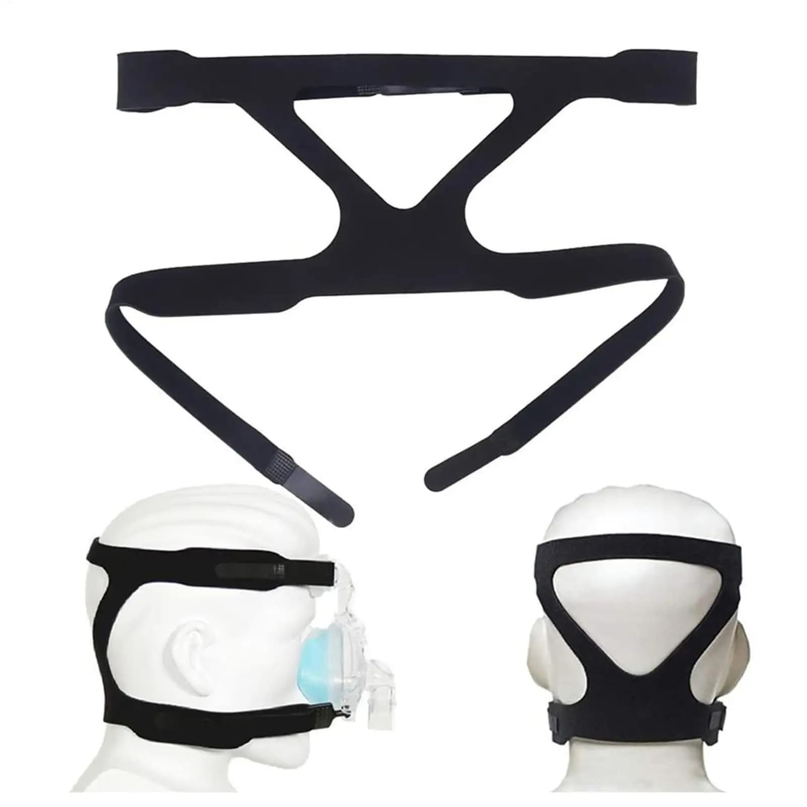 Fascia Regolabile per Maschera Ventilatore, Cinghia di Fissaggio per CPAP, Cinghia per Maschera Facciale Completa CPAP, Accessori di Ricambio per Ventilatore