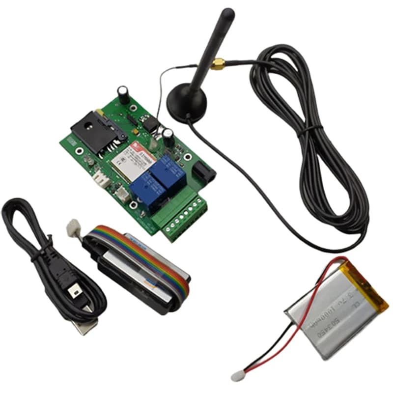 Scheda remota GSM RTU5015 Plus con due ingressi di allarme e una uscita relè e batteria di controllo SMS per allarme di spegnimento XY