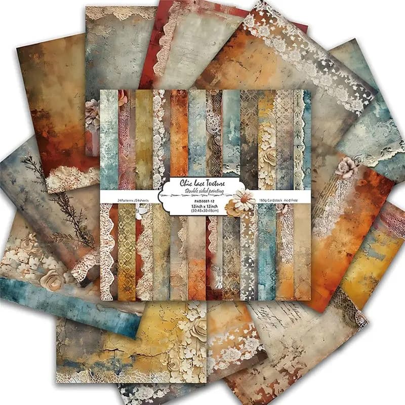 Scrapbook Paper 12X12 Inch, 24 Sheets DIY Origami Decorative Craft, Double Sided Printing, Photo Album Decor-ABGL