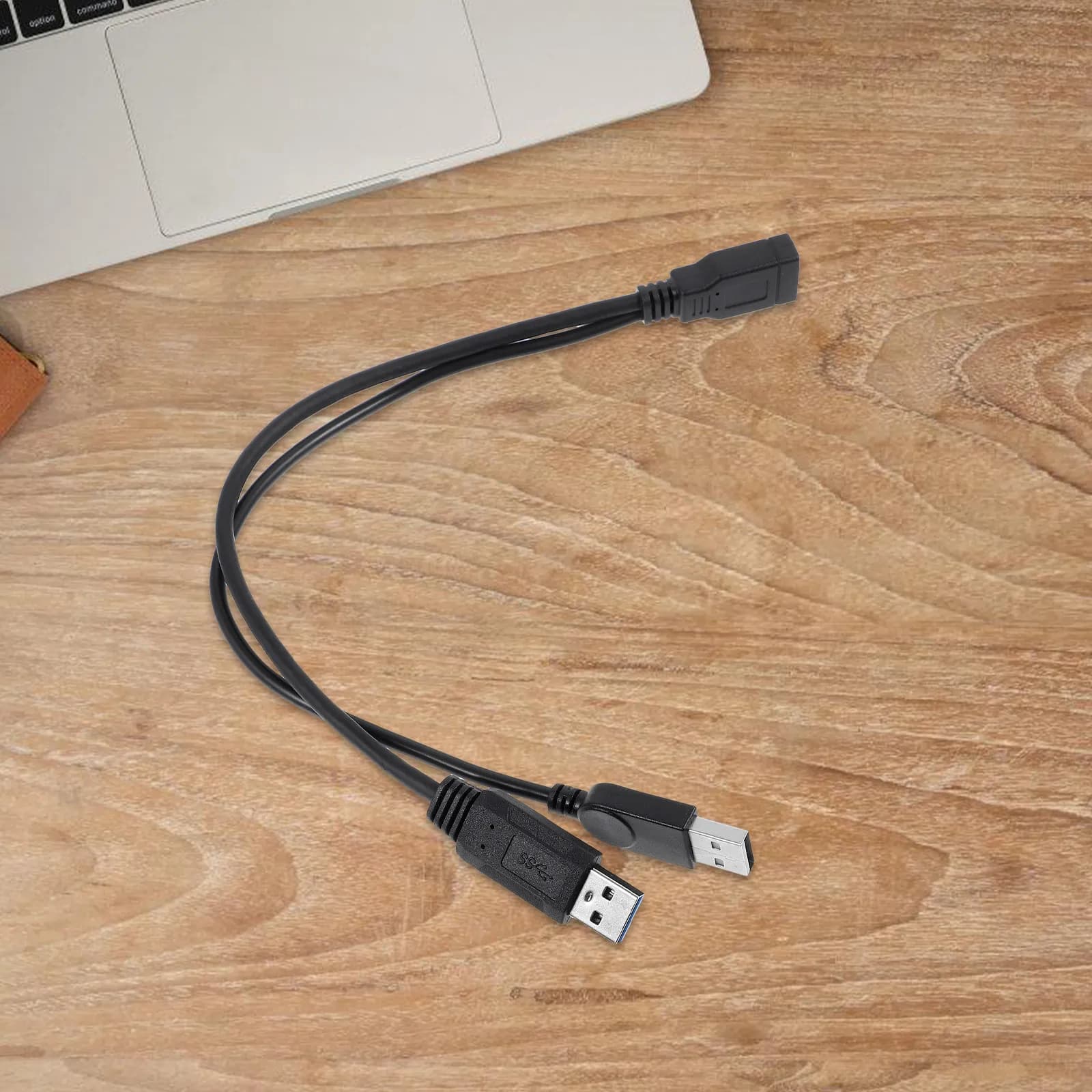 Cavo USB a Y 2 in 1, Sdoppiatore di Alimentazione, Prolunga per HDD Esterno, Adattatore USB a Y Affidabile per Ricarica Stabile, per Computer