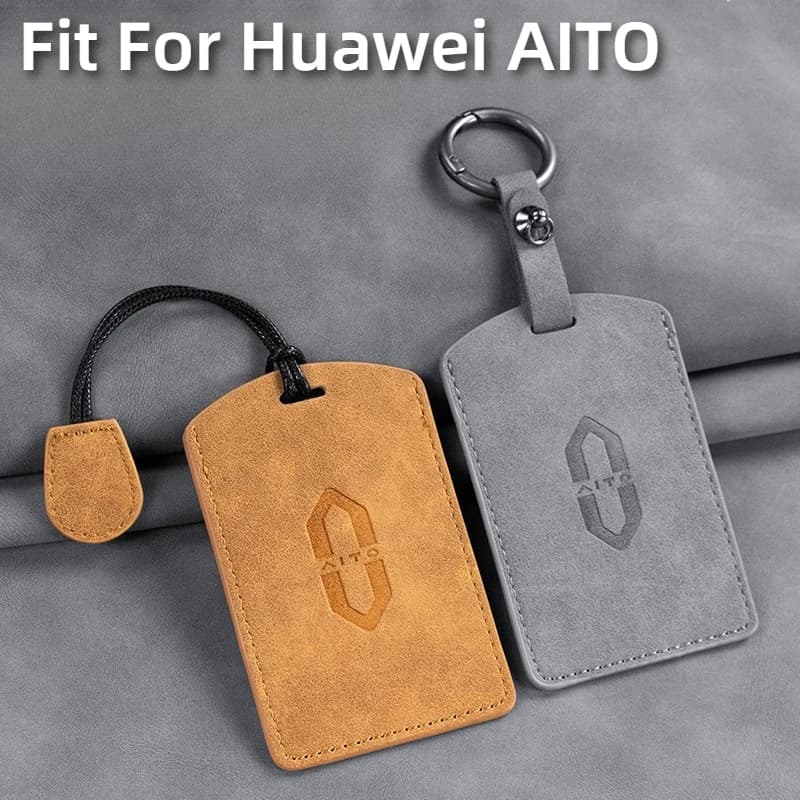 Misura per Huawei AITO M5 M9 M7 Portachiavi per auto NFC Smart Card Custodia protettiva in pelle scamosciata