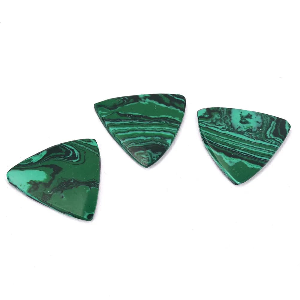 Plettri per chitarra da 3 pezzi, sottili e leggeri, in pietra naturale, 28x26x2mm, texture liscia, motivo delicato, per suonare professionalmente