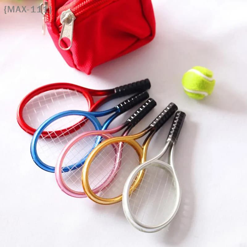 daF2-MAX111 da1:6 1:12 Miniature for Doll House 1 tennis rack + 1 ball Doll Accessories