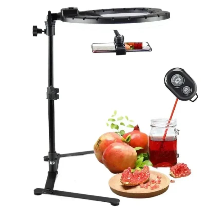 Photography Phone Ringlight Tripod Dimmable LED Ring Light With Phone Holder Selfie Fill Ring Light Lamp Video Youtube Live Cook