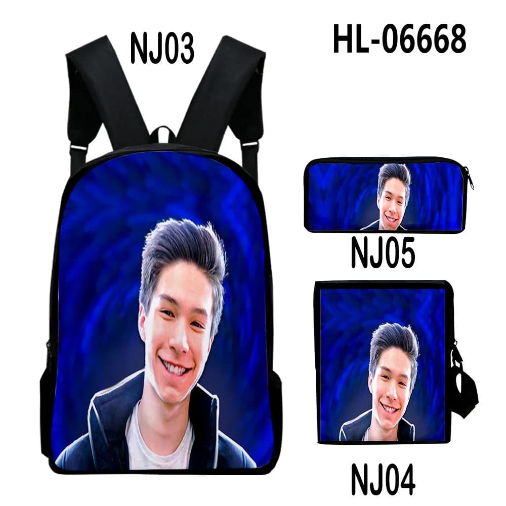 Harajuku Youthful Peculiar Funny EYstreem 3D Print 3pcs/Set Student Travel bags Laptop Daypack Backpack Shoulder Bag Pencil Case