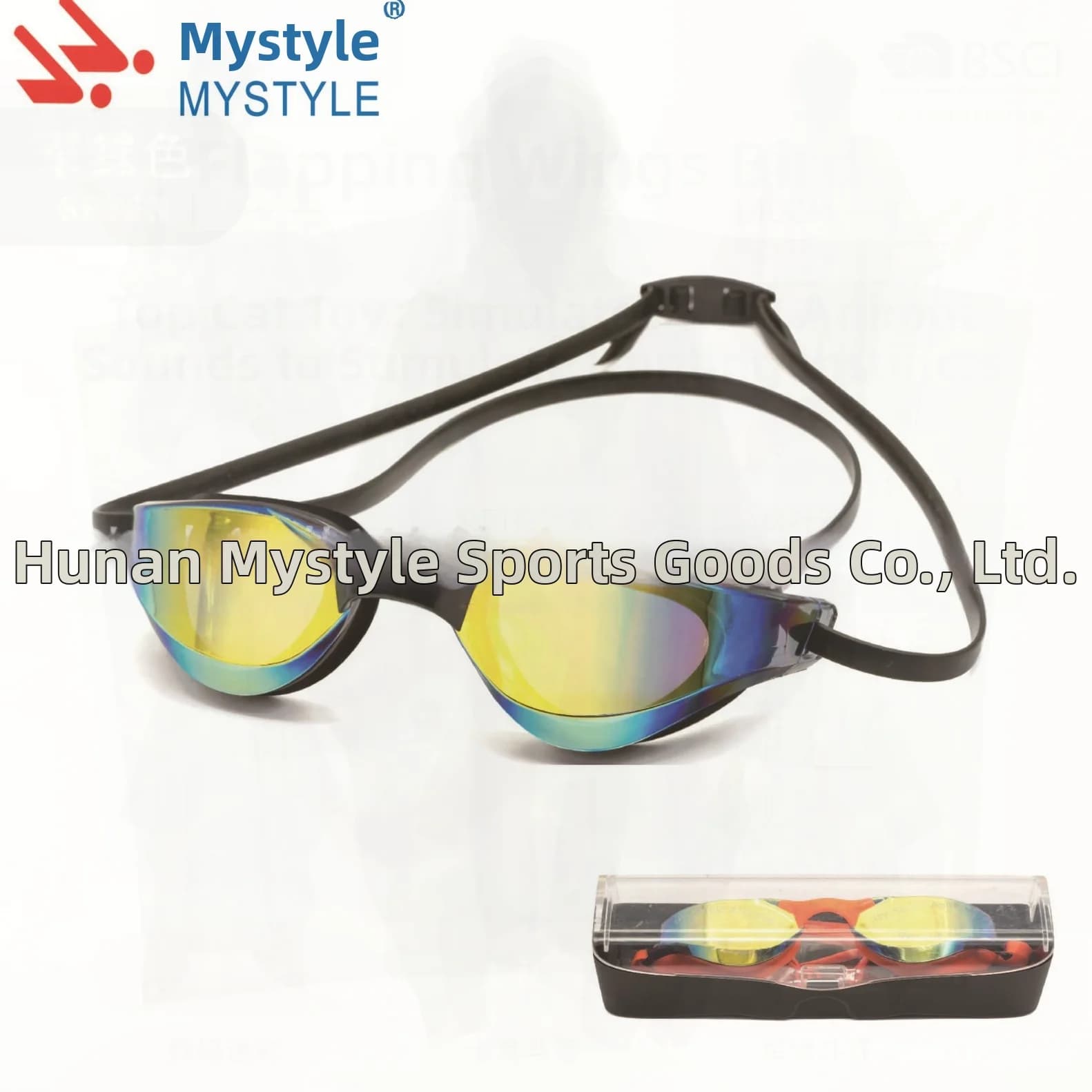 Adult Competition Swimwear Silicone Running Glasses Anti-snatching Outdoor Electrolytic Swimwear for Men and Women