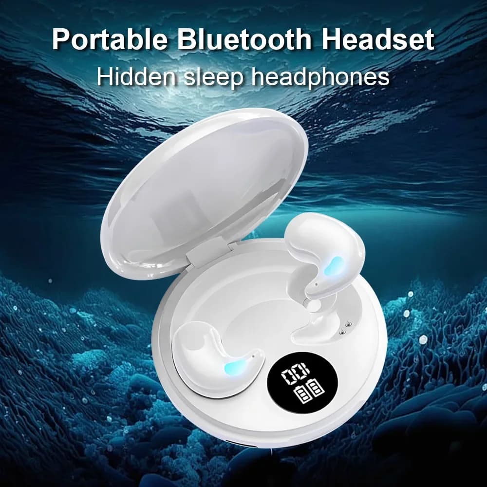 TWS Ultra-thin Bluetooth Wireless Headphones with Long-Term Battery Low Late for Auricolari stealth games to sleep