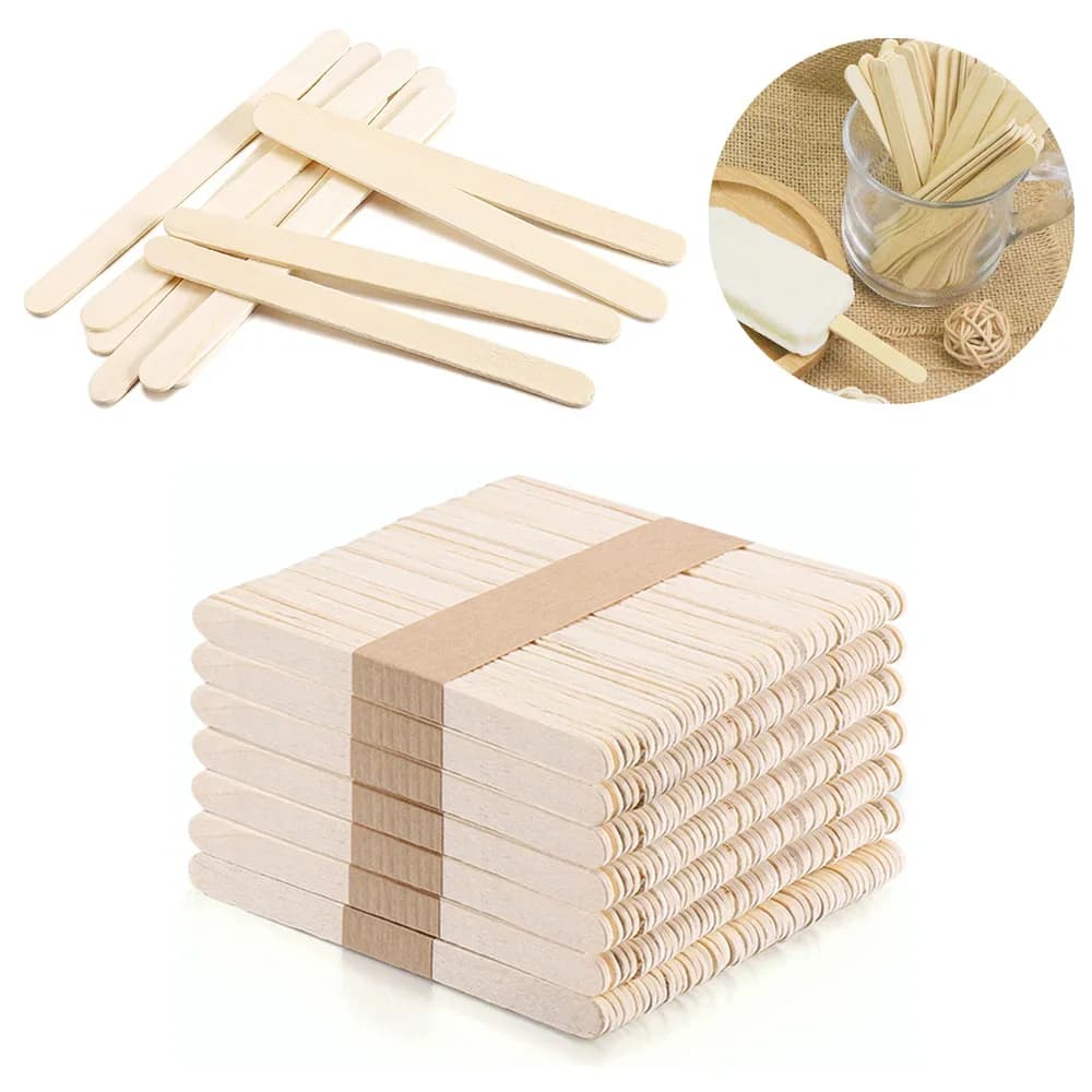 50/100/150Pcs DIY Resin Stirring Popsicle Stick Cream Stick Resin Tool Epoxy Ice Handmade Mold Making Tools Wood Ice Pop Sticks