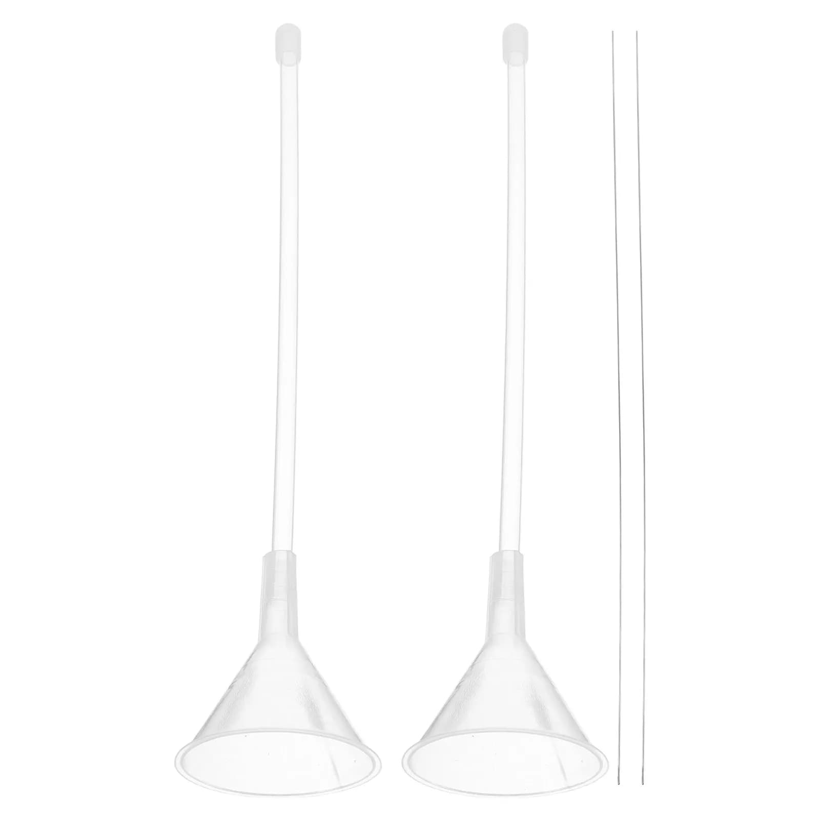 Set di 2 Imbuti per Perline per Creazione di Gioielli in Argilla con Uncinetto, Tappo e Imbuto Trasparente per Organizzazione e Trasferimento