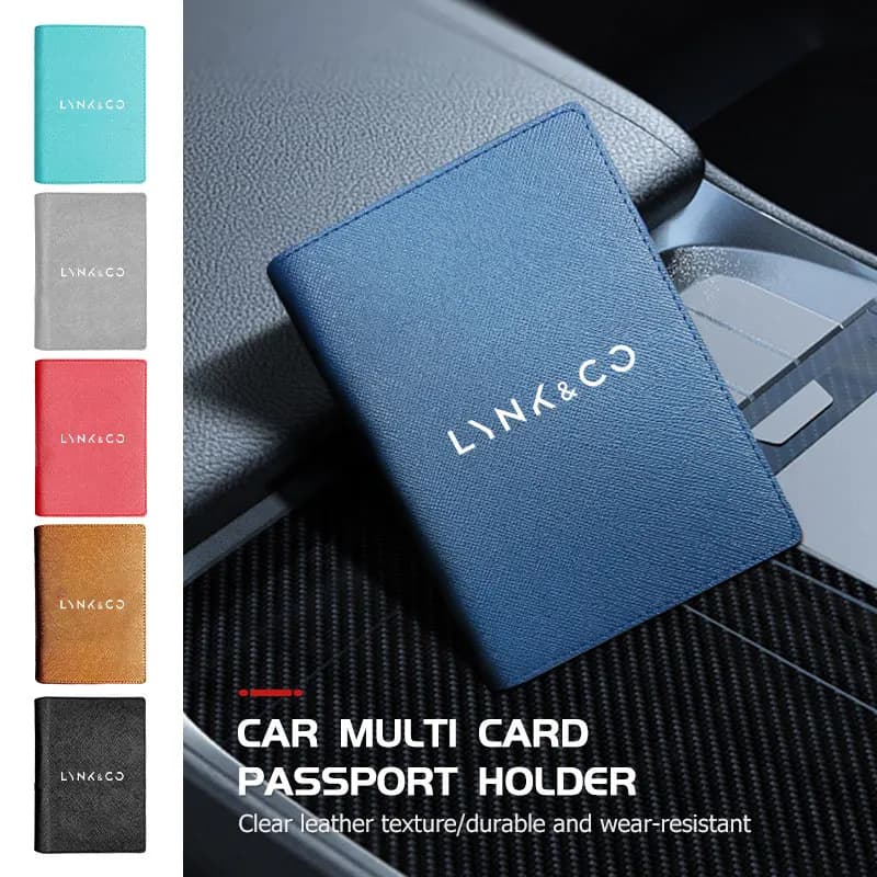 For LYNK&CO Passport Holder Travel Essentials Wallet Cover Case Women Men Driving Document Storage 01 02 Hatchback 03 Phev 05