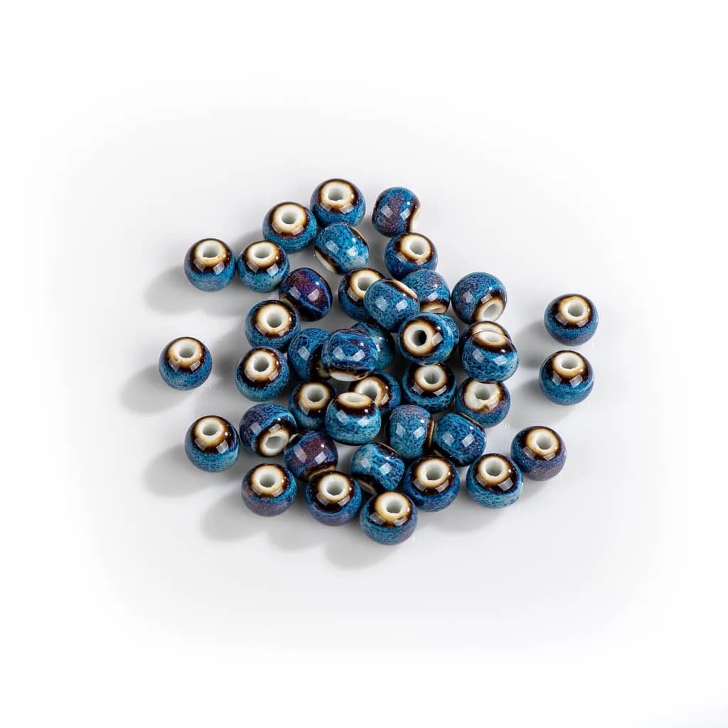9mm-11mm 40 pezzi di perline rotonde in ceramica di colore speciale per la creazione di gioielli, braccialetti, collane, materiali fai da te fatti a mano # XN137