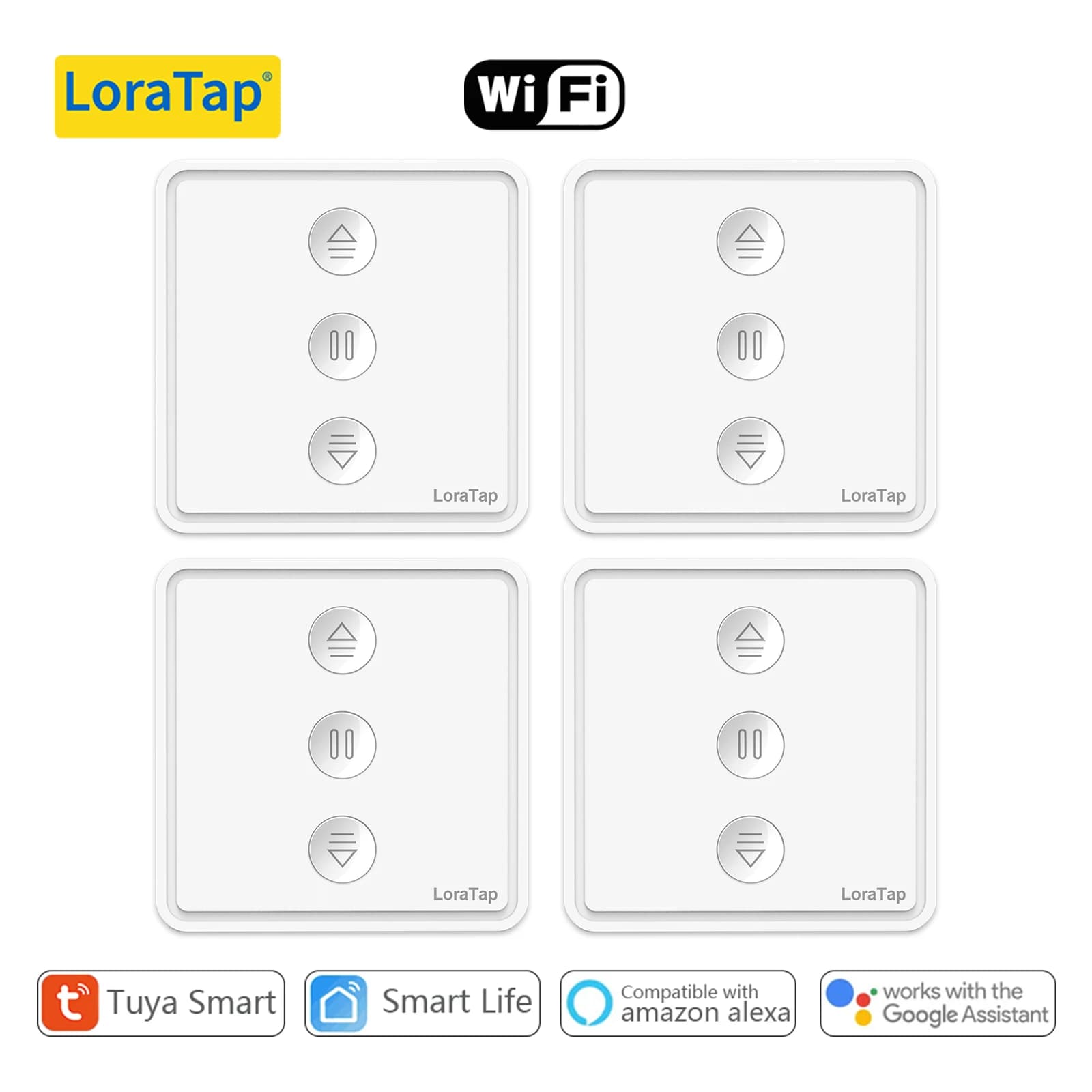 LoraTap Tuya Smart Life Tenda per tapparella Interruttore a pulsante Controllo remoto tramite Google Assistant Alexa