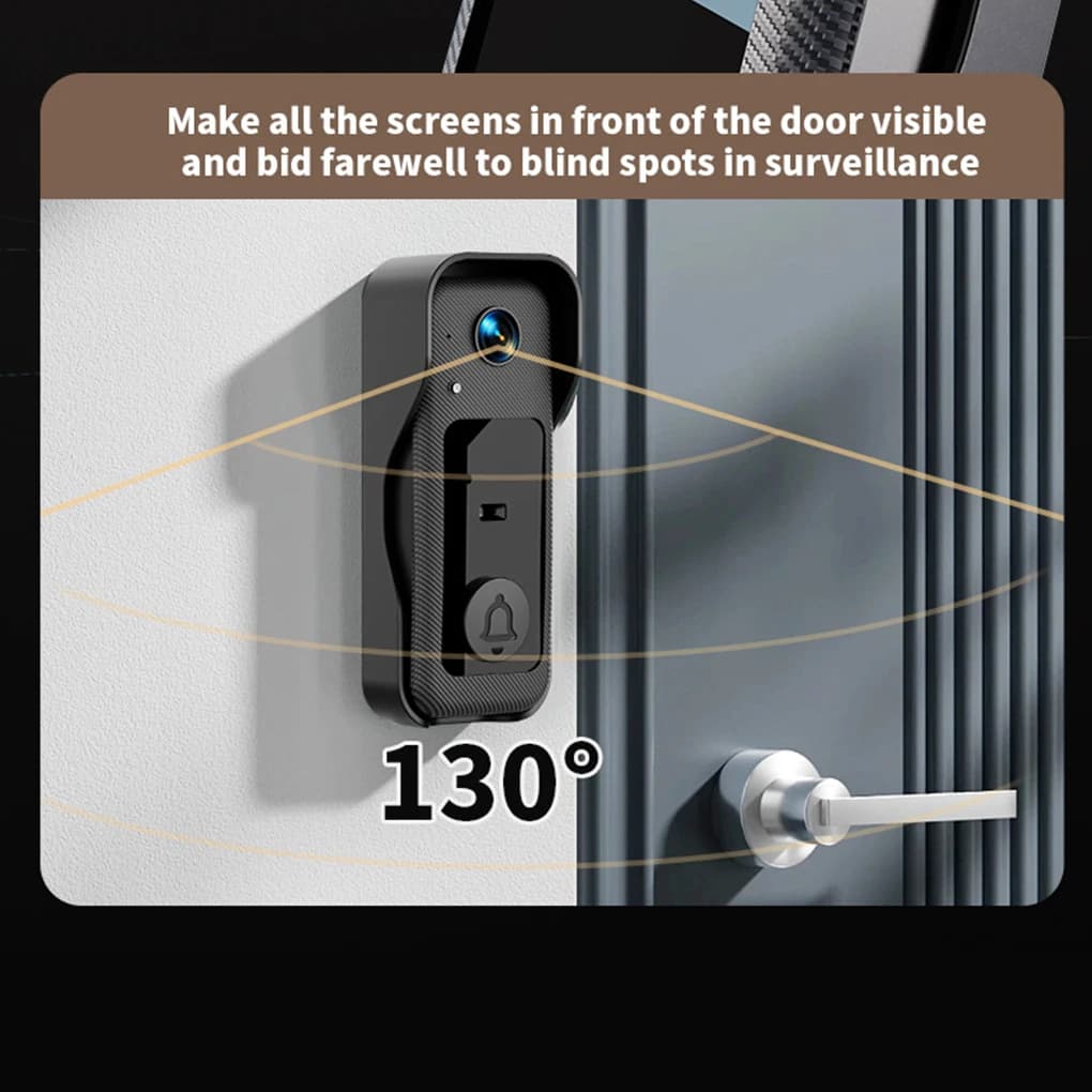 Campanello video da 4,3'' 2.4G 130 ° Telecamera di sicurezza Citofono per porta e schermo Campanello per porta Visione notturna IR Campanelli wireless Sicurezza domestica