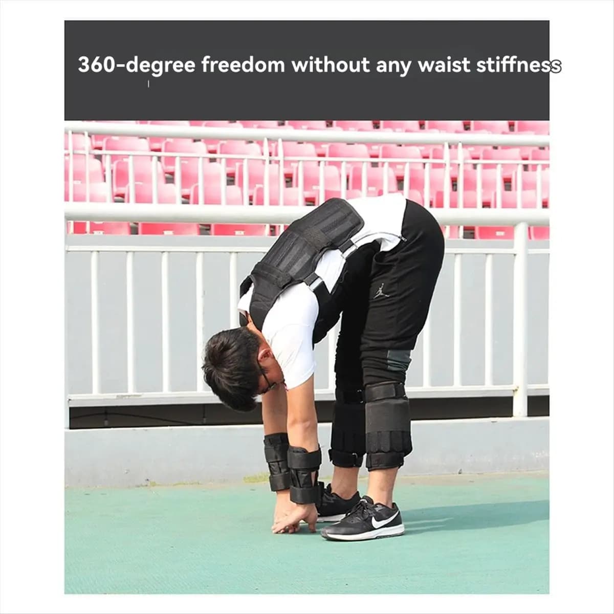 Fitness weighted jacket for training with 20 kg weighted vest for strength, running, steel plate not included