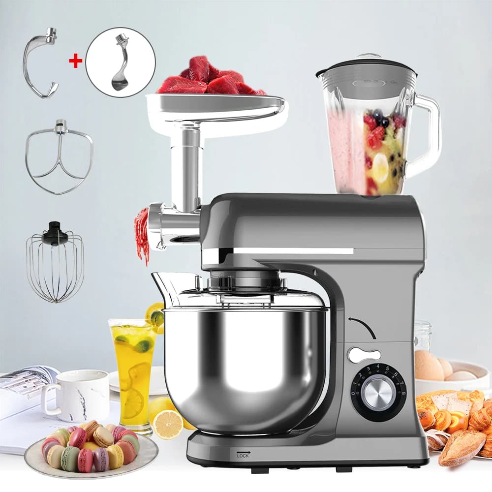 3 In 1 Dough Egg Cake Fruit Blender Professional Stand Food Mixer For Bakery Electrical Robot Stand Mixers
