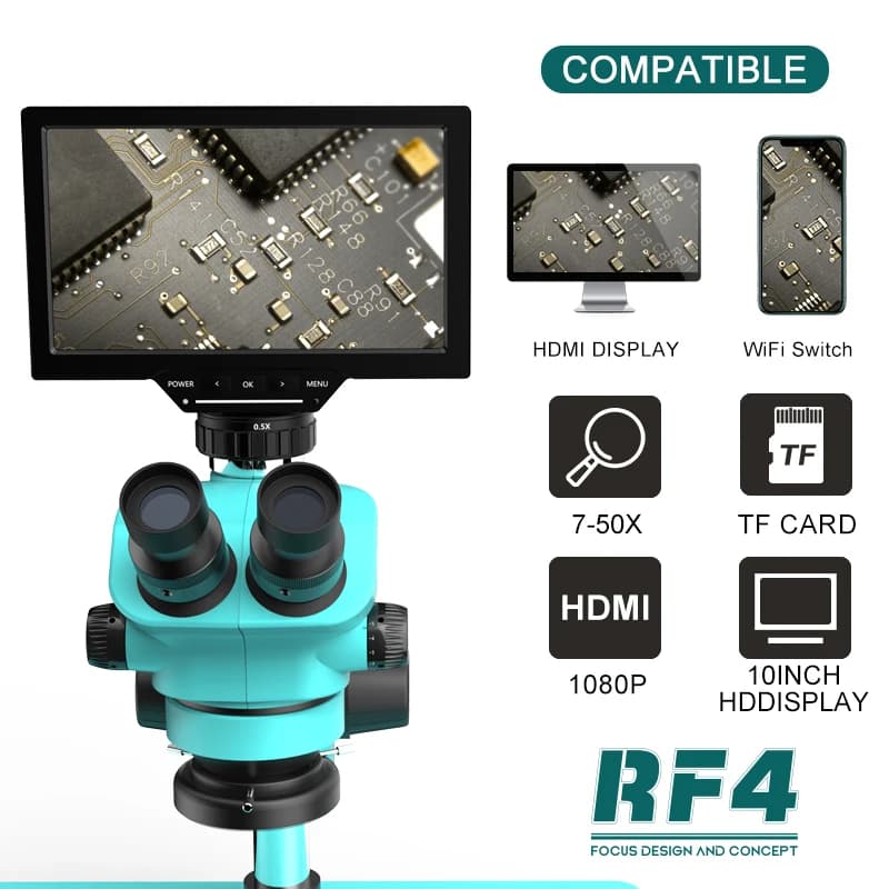RF4 HD 16MP Monitor Full HD HDMI WIFI Camera schermo di visualizzazione intelligente applicare a Stereo binoculare/microscopia a triplo occhio YS010W