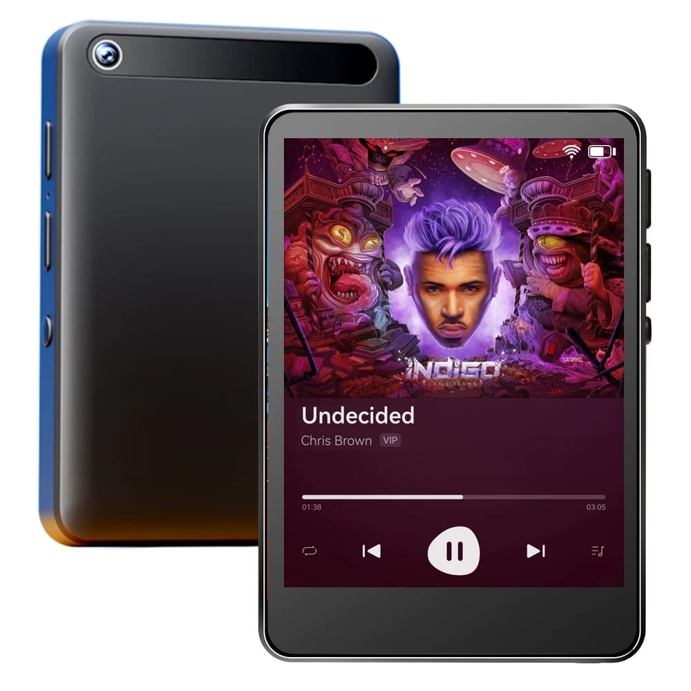 Famue Camera 5 MP 2.83 "Android 10 MP3/MP3 Player, Bluebooth PA03Wi-Fi Play Store, Voice Recorder for Students Video player HD mini hifi