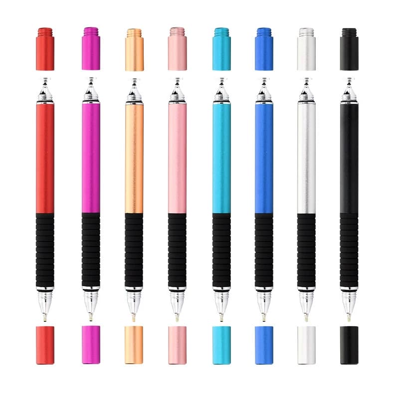 Penna stilo universale 2 in 1 in metallo, penna a sfera per tablet, cellulare, Android, iOS, iPad, accessori, penna touch per tablet da disegno