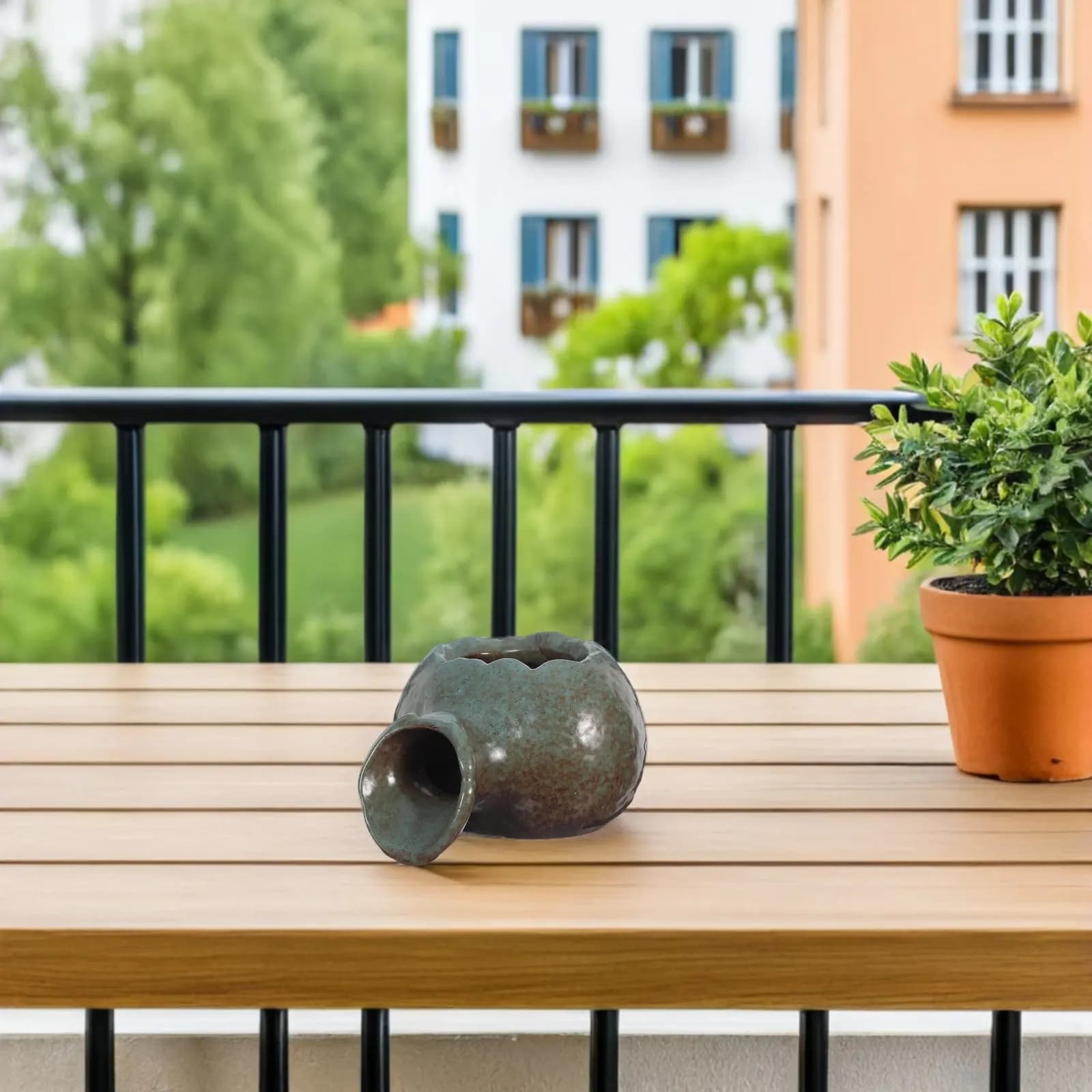 Sistema di circolazione dell'acqua per fontane in vaso di ceramica ecologico per acquari d'acqua dolce, vasche per pesci, laghetti da giardino e decorazioni Zen per esterni