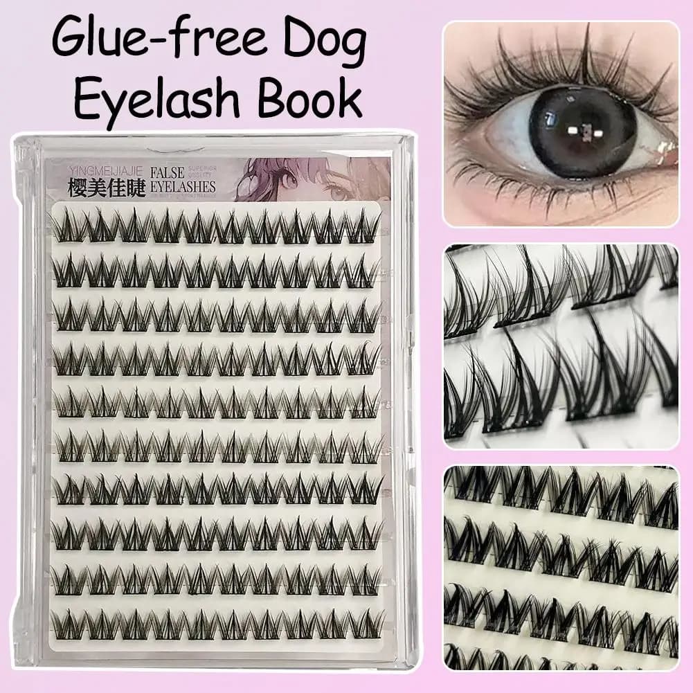 Fake Korean Style Eyelashes Without Colla, Extension Eyelashes Group of Girls, Natural Eyelashes Segmentate Do By You