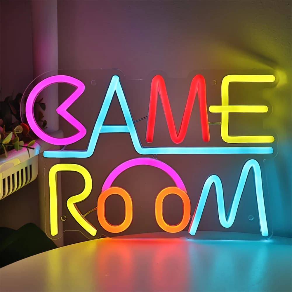 Insegna al neon a LED per sala giochi per zona giocatori Playstation Party Regali per giocatori Luci per decorazioni da parete per camera da letto per adolescenti Luce notturna al neon