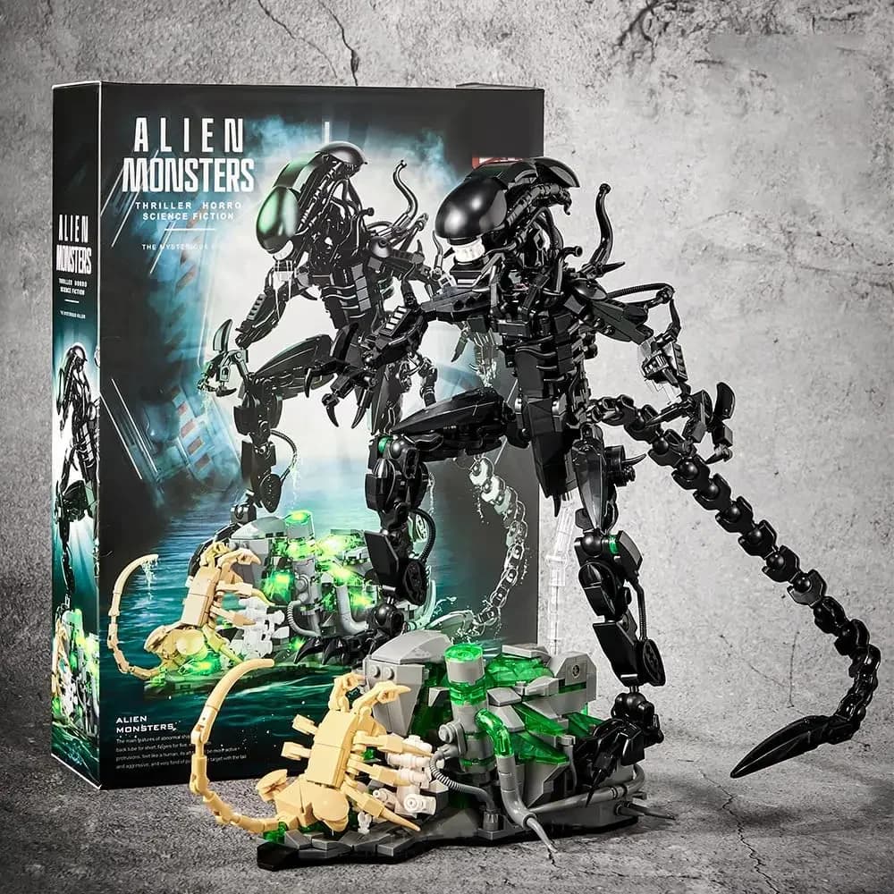 7048 Puzzle Alien Beast, Blocchi da Costruzione per Bambini, Modello Assemblabile, Ornamento, Giocattolo, Regalo