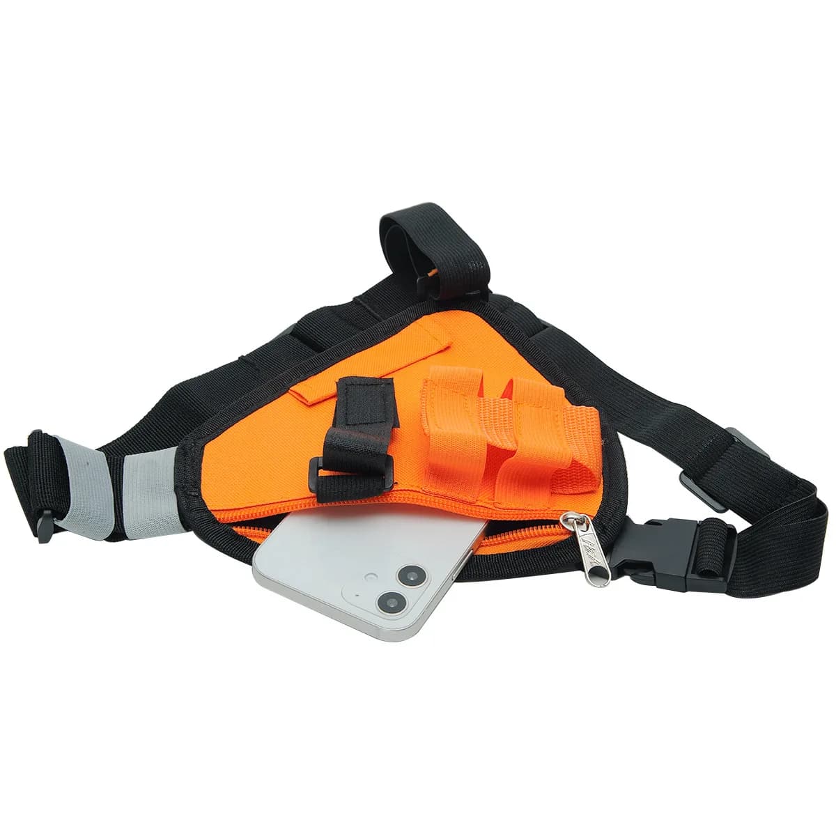 Radio Pouch Chest Rig Bag borsa a tracolla regolabile Walkie - Talkie borsa da caccia con tracolla per tiro borse per il pacchetto anteriore