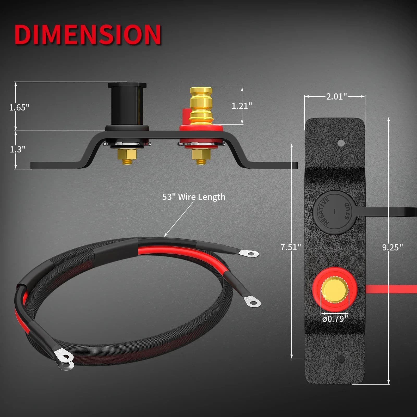 Disponibile: Terminale di avviamento per batteria auto BCP-1K, staffa per terminale batteria 150A, kit di riposizionamento per avviamento remoto con cavo.