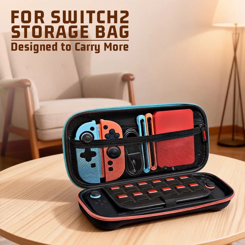 Suitable for the Second-Generation Switch 2 Game Console Storage Bag - Red and Blue Color Protection Bag