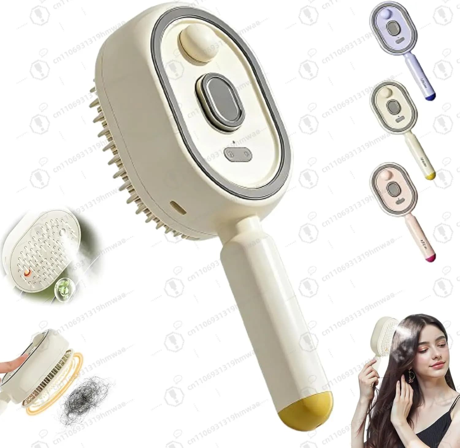 Nuova Spazzola a Vapore Elettrica 2026, Spazzola Lisciante Ricaricabile con Pettine Districante, Strumento per Capelli Portatile Senza Fili