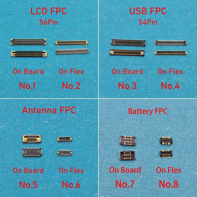 10 pz per Samsung NOTE 20 Ultra/Note20 N980 N981 N986 N985 Display LCD caricatore USB batteria Antenna WiFi connettore FPC a bordo