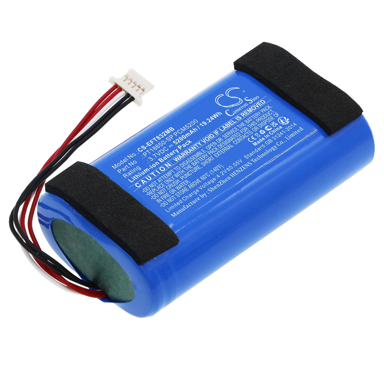 Batteria per baby monitor Eufy Spaceview Pro - Batteria sostitutiva agli ioni di litio da 3,7 V 5200 mAh