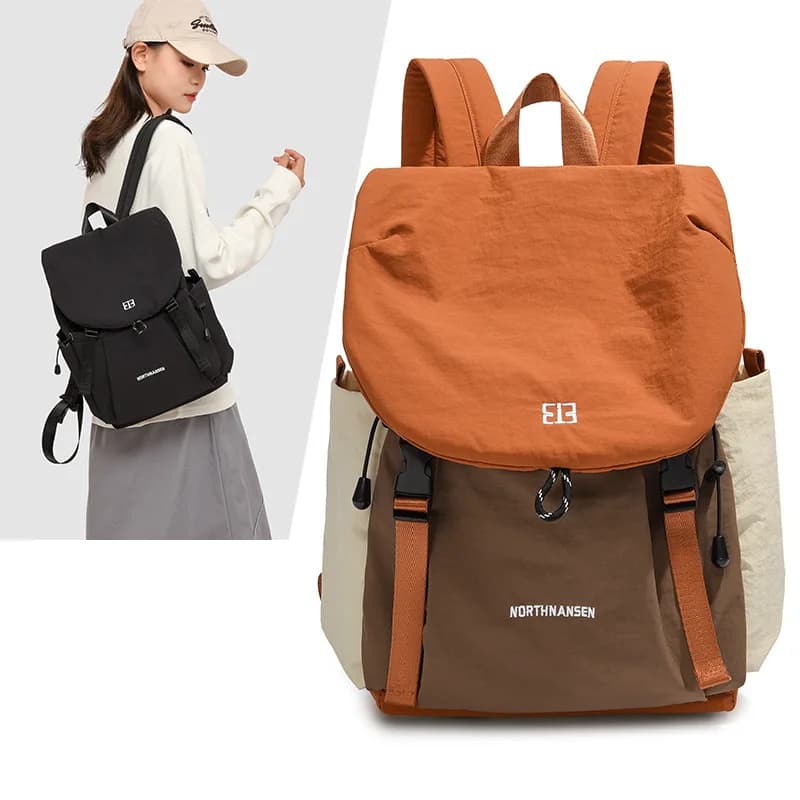 Vento Marea Women Backpack 2025 School Bag For Girl LightWeight Travel Back Pack Preppy Style Shoulder Bag Oxford Rucksack Purse