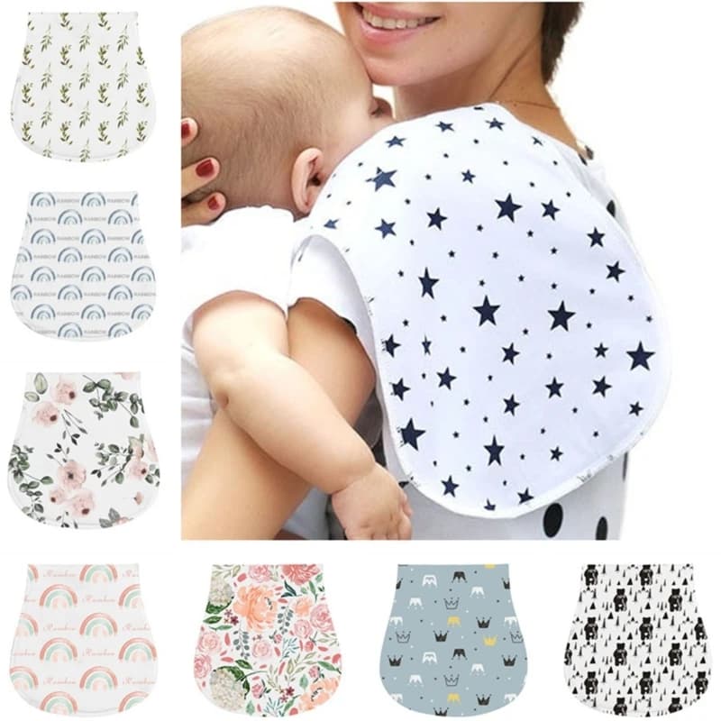 Bavaglini neonato in tessuto Burp a 2 strati bavaglini assorbenti per l'alimentazione del bambino panni per Burp in morbido cotone per neonati Baby Shower-regalo QX2D