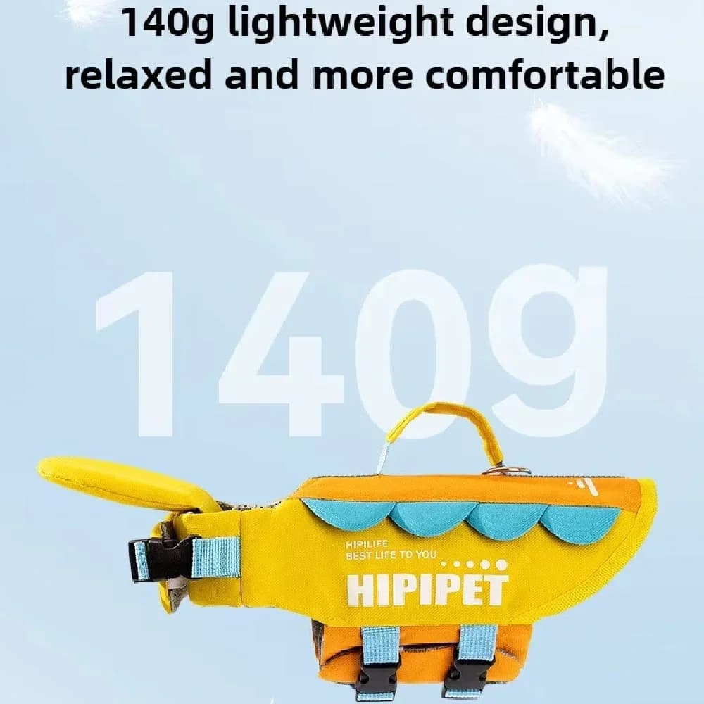 1Pcs Lightweight Dog Life Jacket, Adjustable Swim Vest with Handle High Buoyancy for Swimming Boating Puppy Cat