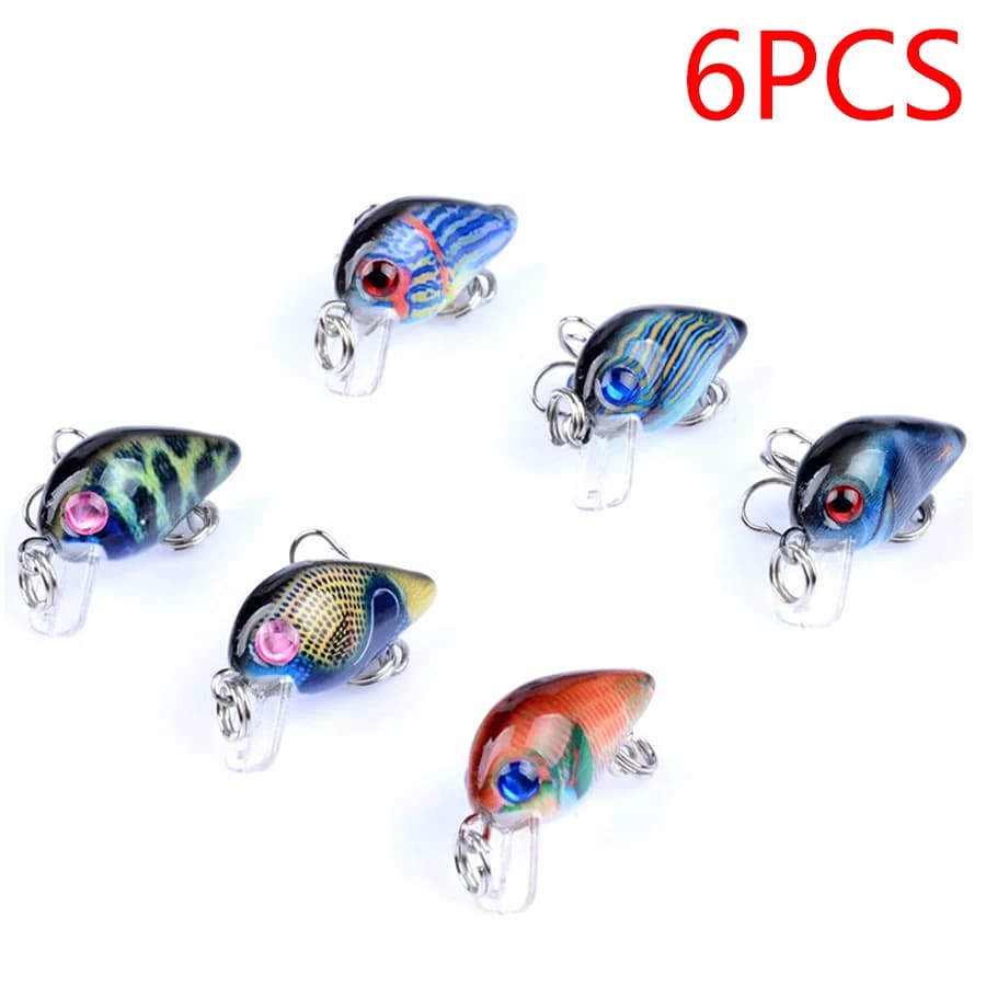 6 pcs Leverage Artificial Minnow Esca Dura Kit Wobblers For Luccio Carpa Swimbait Fishing Dealing Crankbaits Fishing Recall Set 3 cm 1.5g