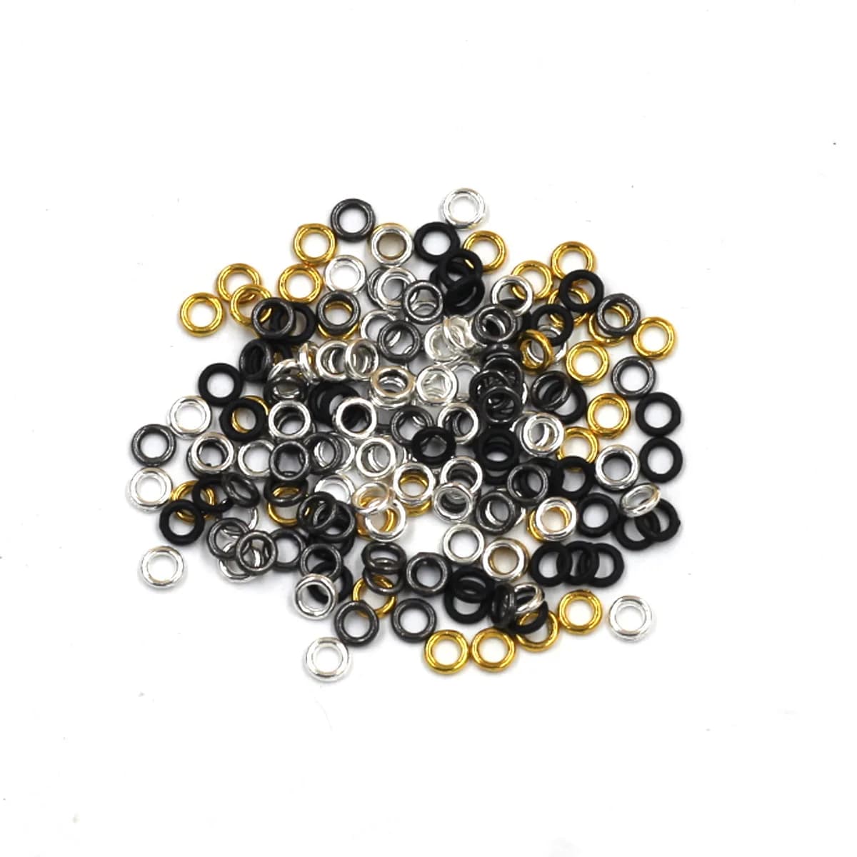 Anelli a cerchio chiusi saldati, rotondi, in zinco placcato argento, per gioielli fai da te e creazioni artigianali, diametro 4 mm (1/8 pollici).