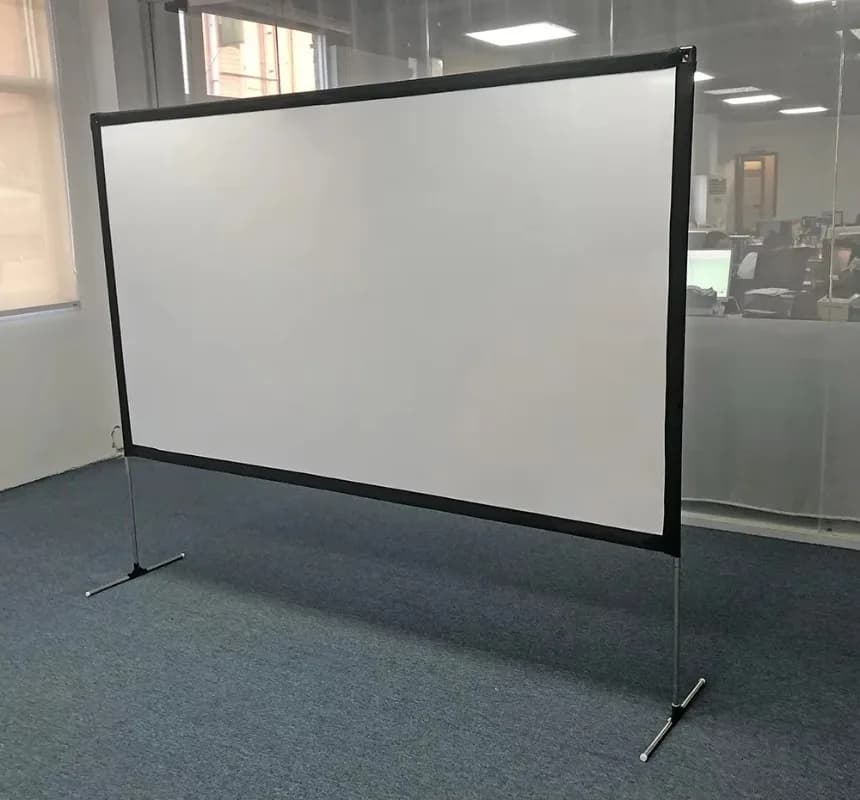 120 Inch Portable Outdoor Projector Screen with 16# Stainless Steel Stand for Home Camping Outdoor Movie
