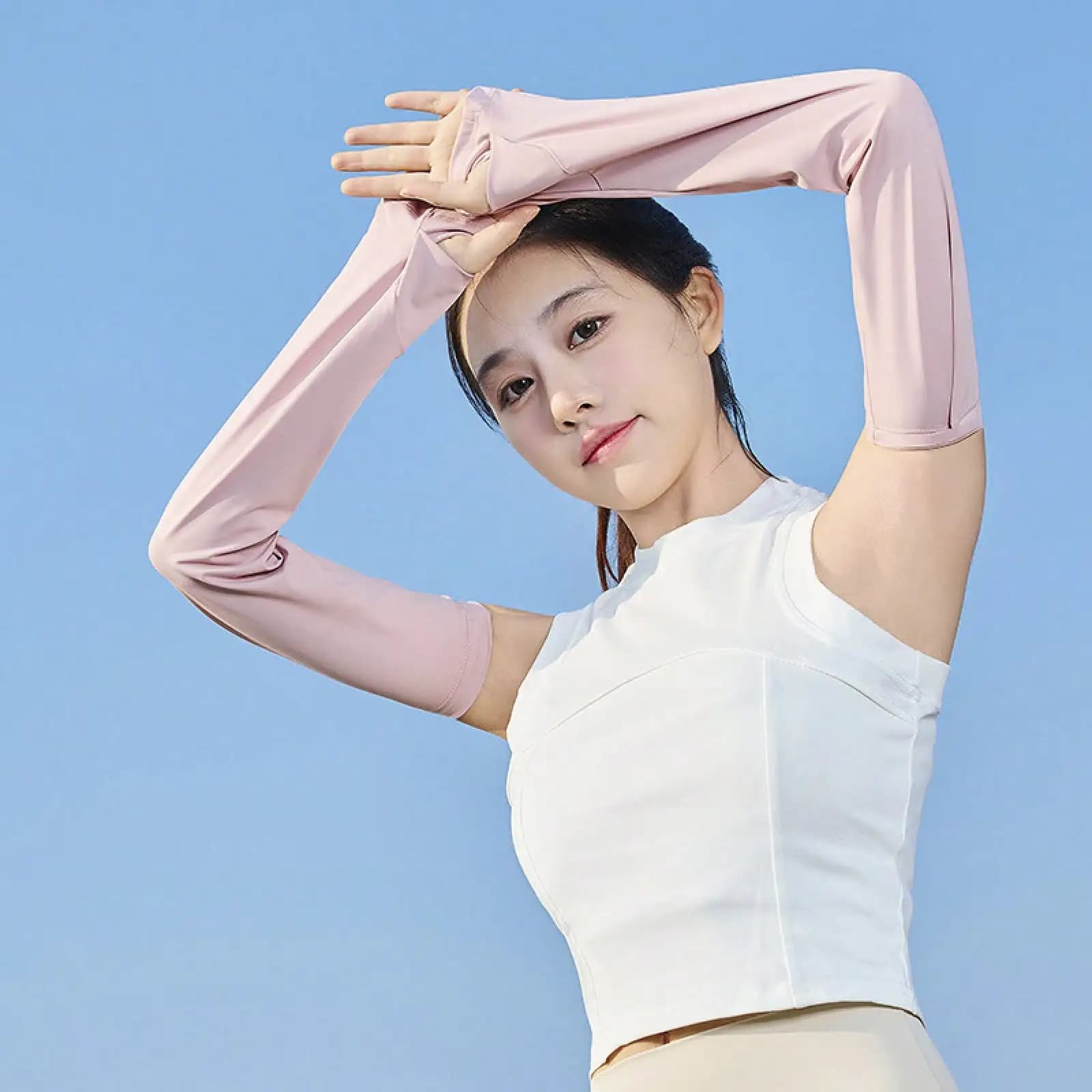 A Pair Of Summer Ice Silk Sun Protection Arm Sleeves, Outdoor Cycling Arm Guards, Nylon Ice Silk Cooling Gloves, Ice Sleeves