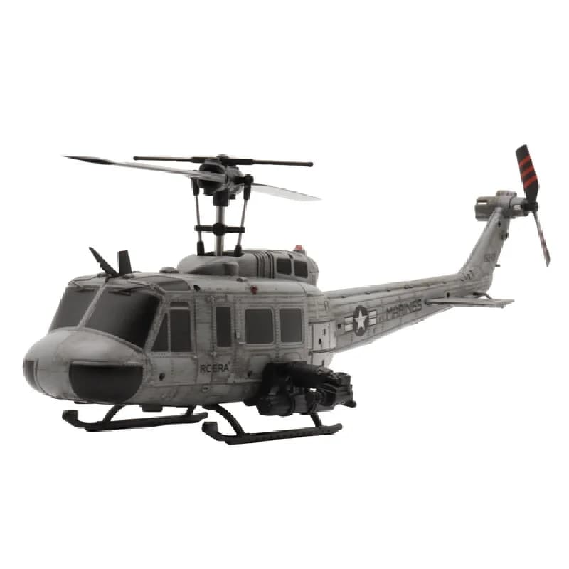 Disponibile: Elicottero RC Era C032 UH-1 a 6 Canali con Volo Invertito a Tasto Singolo, Vernice Effetto Invecchiato, Militare, per Appassionati di Hobby