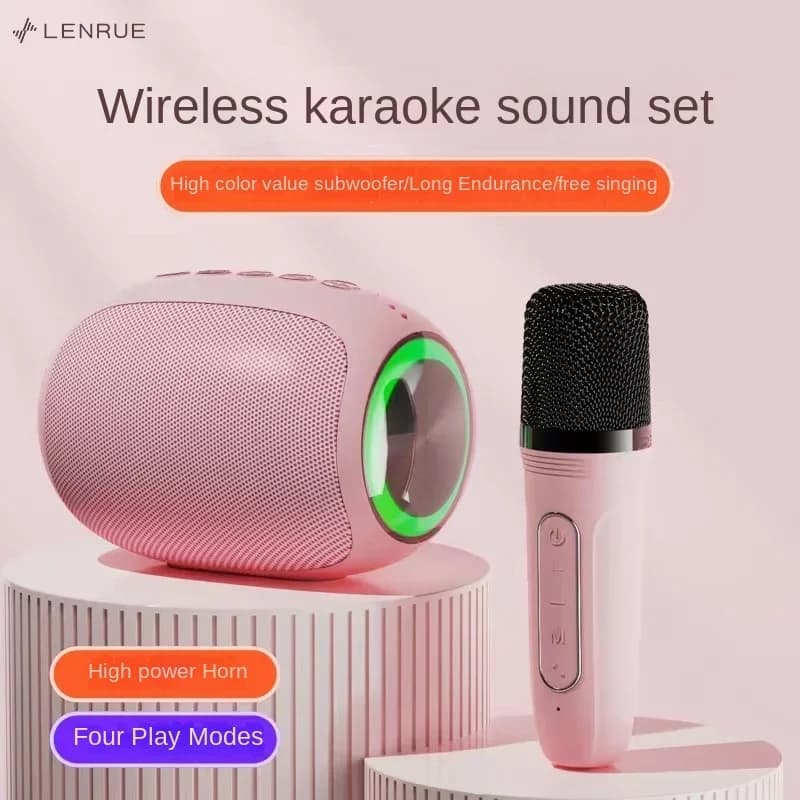 Nuovo Sistema Karaoke Portatile Intelligente con Bluetooth, Altoparlanti Wireless RGB LED a Batteria, Regalo Ideale per Natale e Compleanno