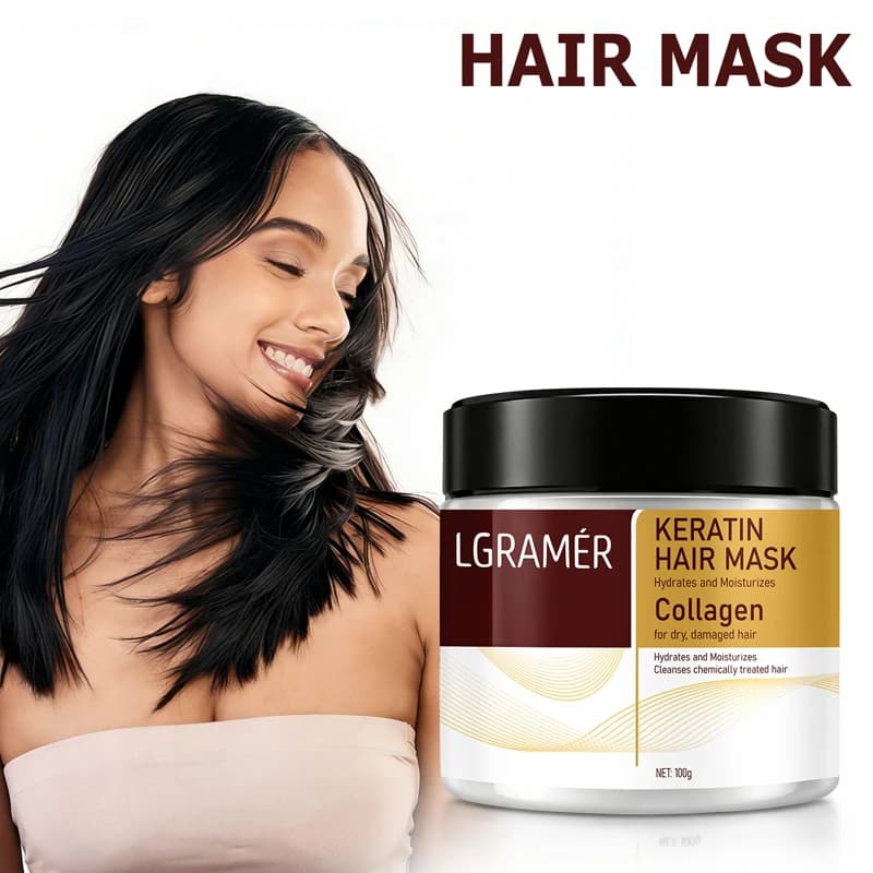 100g/250g Collagen Keratin Hair Mask Moisturizer Repair Conditioner Damaged Frizzy Hair Smooth Revitalizing Hair Care for Adult