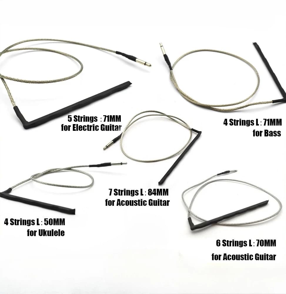 30 pz 4/5/6/7 Corde Chitarra Acustica Ukulele Chitarra Elettrica Basso Chitarra Ponte Sella Asta Pickup Piezo Pickup Pickup Piezo Trasduttore