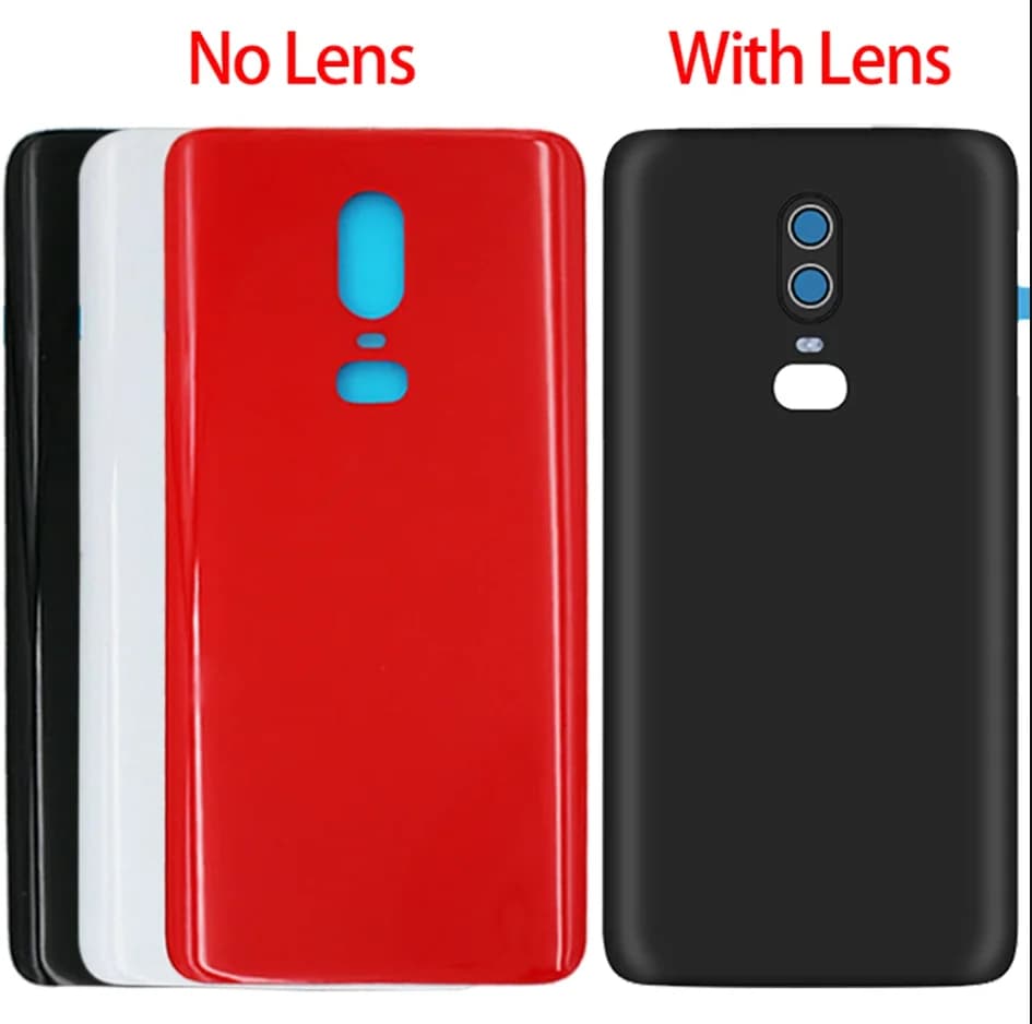 Coperchio batteria posteriore per Oneplus 6 custodia per porta posteriore coperchio posteriore della batteria con parti di ricambio per obiettivo in vetro della fotocamera