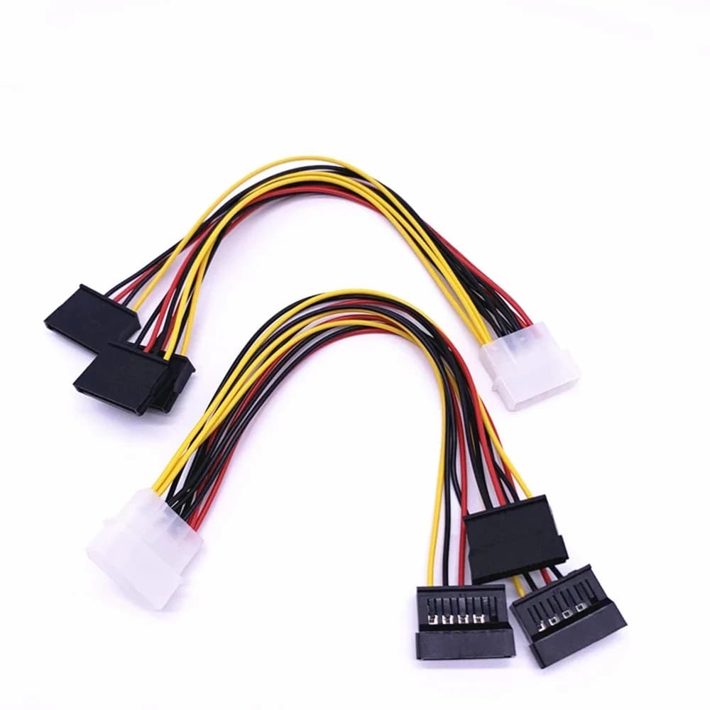 Cavo Adattatore di Prolunga per Connessione Computer a 3 Porte Seriali IDE Molex ATA a 4 Pin, Cavo di Prolunga Splitter di Alimentazione