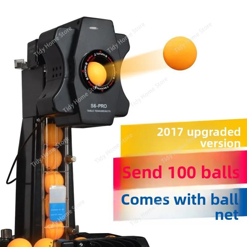La macchina da servizio automatica multi-rotazione e multi-landing point di ping pong serve 100 palline