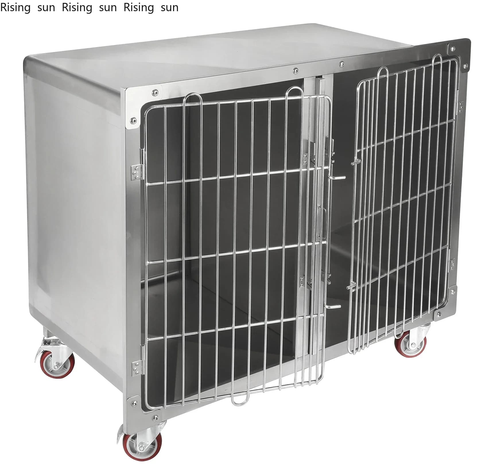 Gabbia per cuccia per cani di grandi dimensioni Banca Gabbie per cani da compagnia in acciaio inossidabile per animali domestici ad angolo rotondo Casse modulari Gabbia per hotel per animali domestici