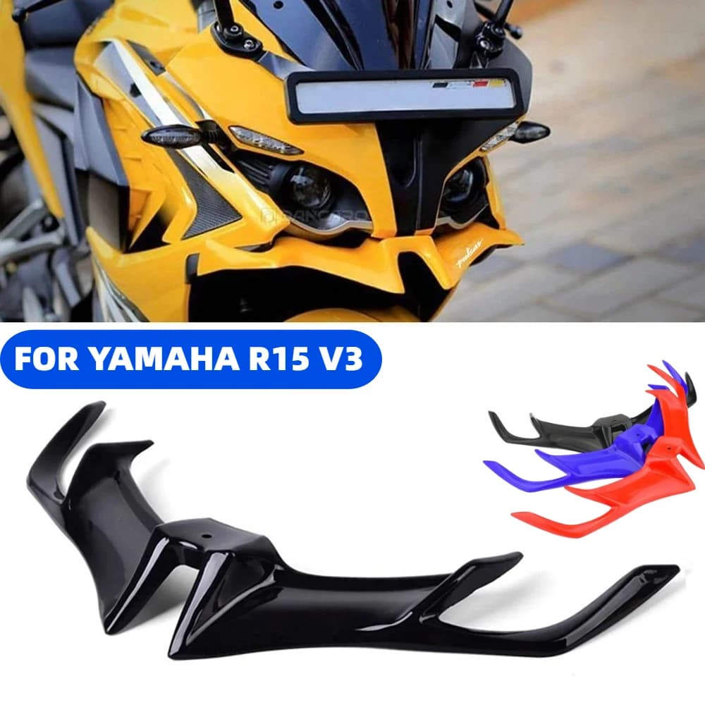 Per YAMAHA R15 V3 2017-2024 Moto carenatura anteriore becco ala fissa aerodinamica copertura protettiva ABS Accessori 2022 2023