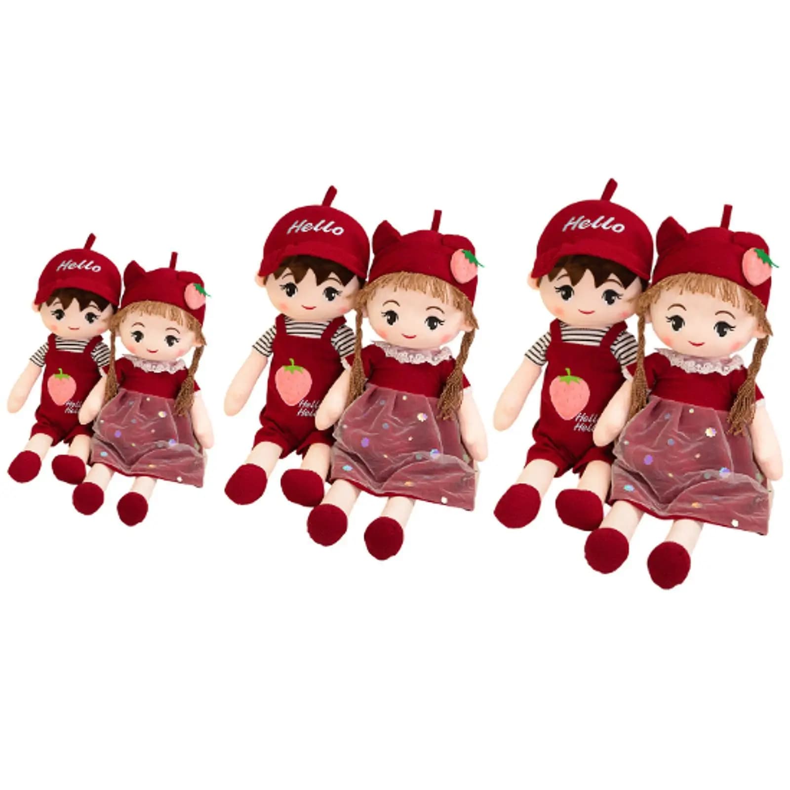 2x Giocattoli di Peluche, Bambole di Peluche, Cuscini Decorativi a Forma di Coppia, Bambole Imbottite per Divano, Regali per Amanti e Matrimoni